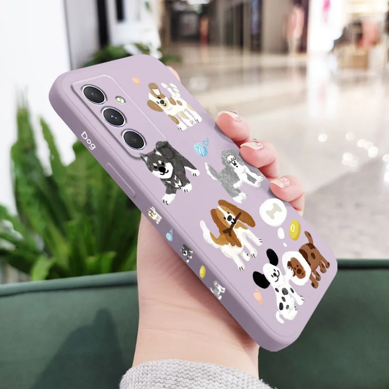 Chalk Drawing Dog Phone Case For Samsung Galaxy A37 A57 Liquid Silicone Cover
