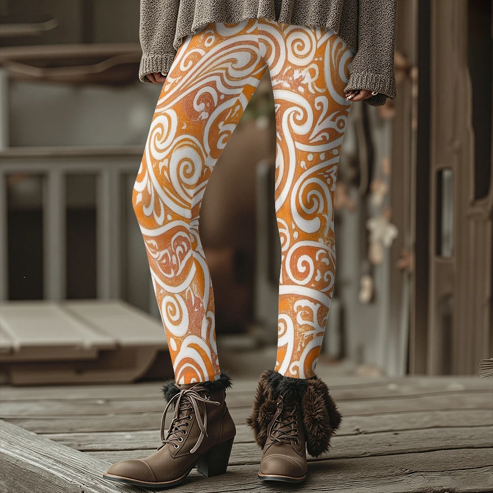 الشتاء الدافئة بيزلي طباعة الحرارية طماق للنساء العرقية بوهو نمط الهبي السراويل الشارع الشهير عادية تمتد الجوارب حجم كبير #4