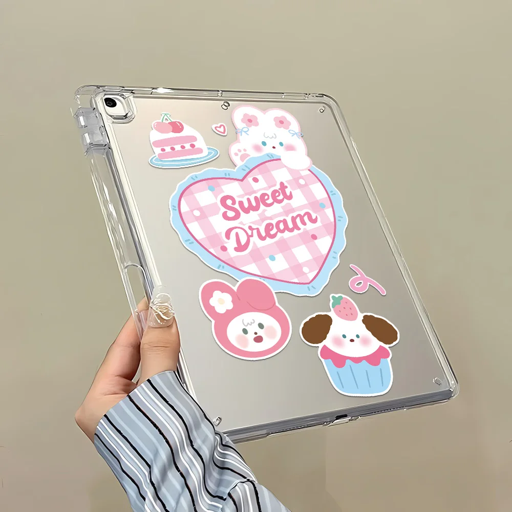 Cute Rubbit Clear Case For iPad Pro 11 12.9 13 10.5 iPad A16 11 10.9 inch 2022 Mini 7 6 Air 11 2024 13 5 4 3 2 1 Covers Fundas 5