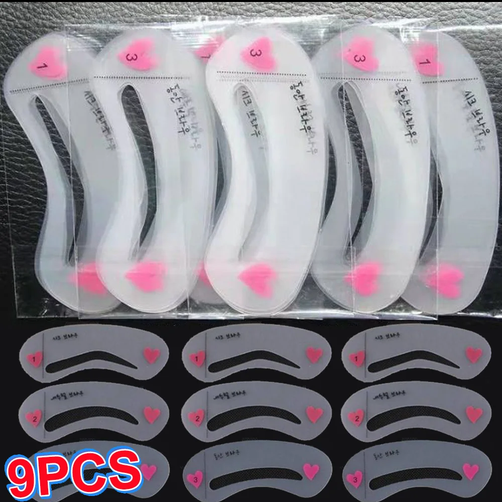 Eyebrow Mold Makeup Cosmetic Tools Easy 3D Reusable Eye To Use Brow Templates with Different Shapes Brow Grooming Template Card