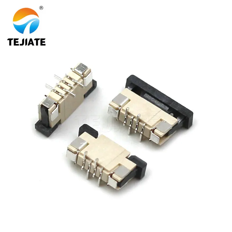 10PCS FPC connector FFC cable socket 1.0mm vertical SMT with locking buckle 4P6P8P10P12P14P16P18P20P24P28P