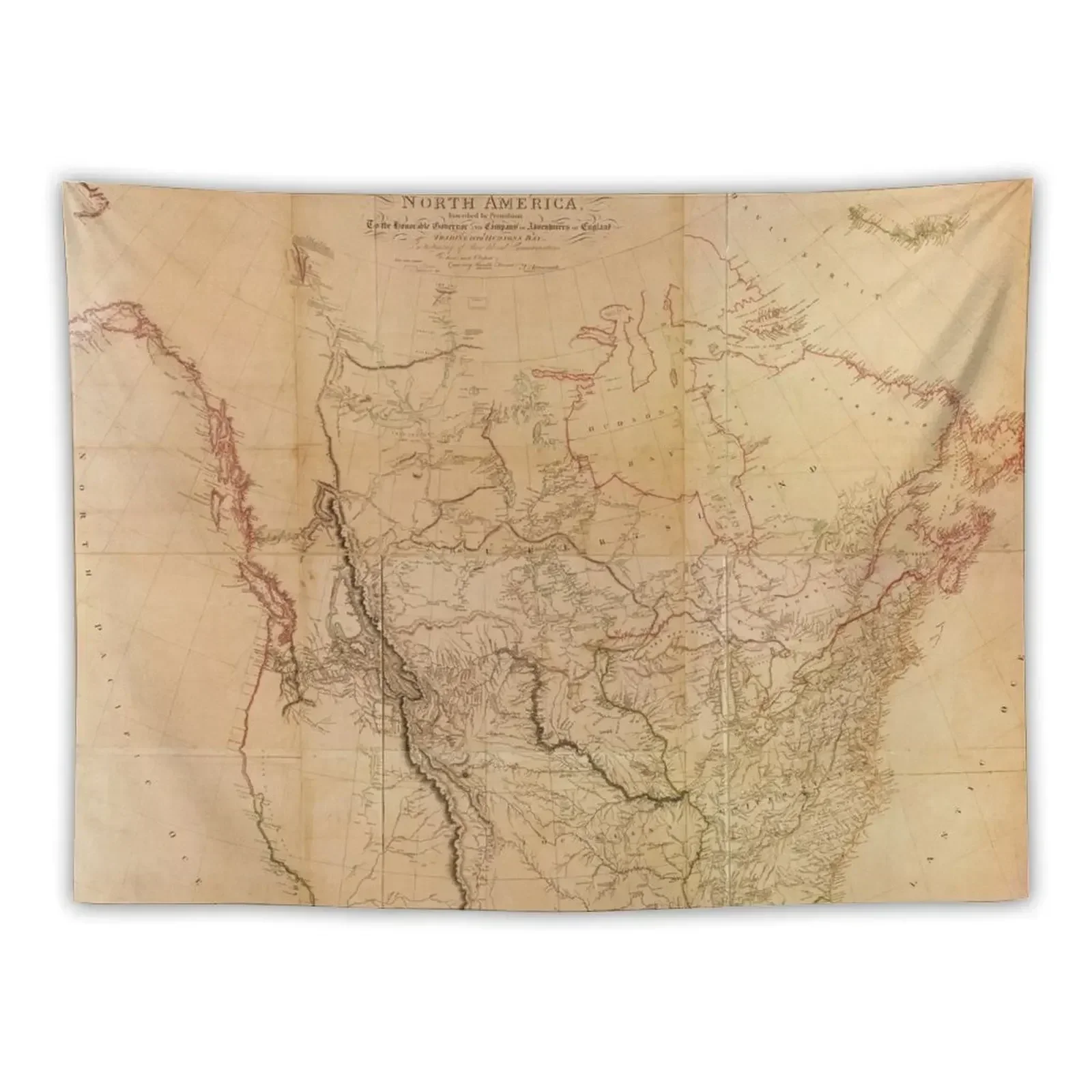 

Map of the Explored Parts of North America (1814) Tapestry Room Decor Cute Christmas Decoration For Bedroom Tapestry