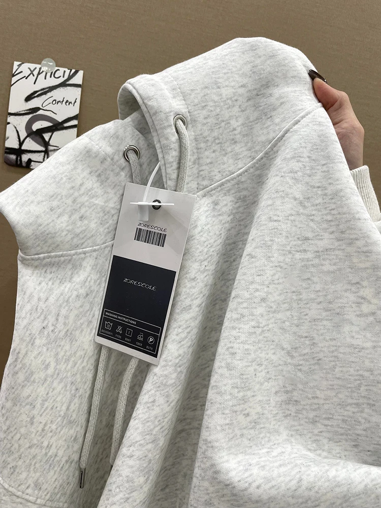 

Мужская зимняя толстовка American Sle Heavyweight с флисовой подкладкой, утепленная, для пар, белая, повседневная, в стиле кэжуал