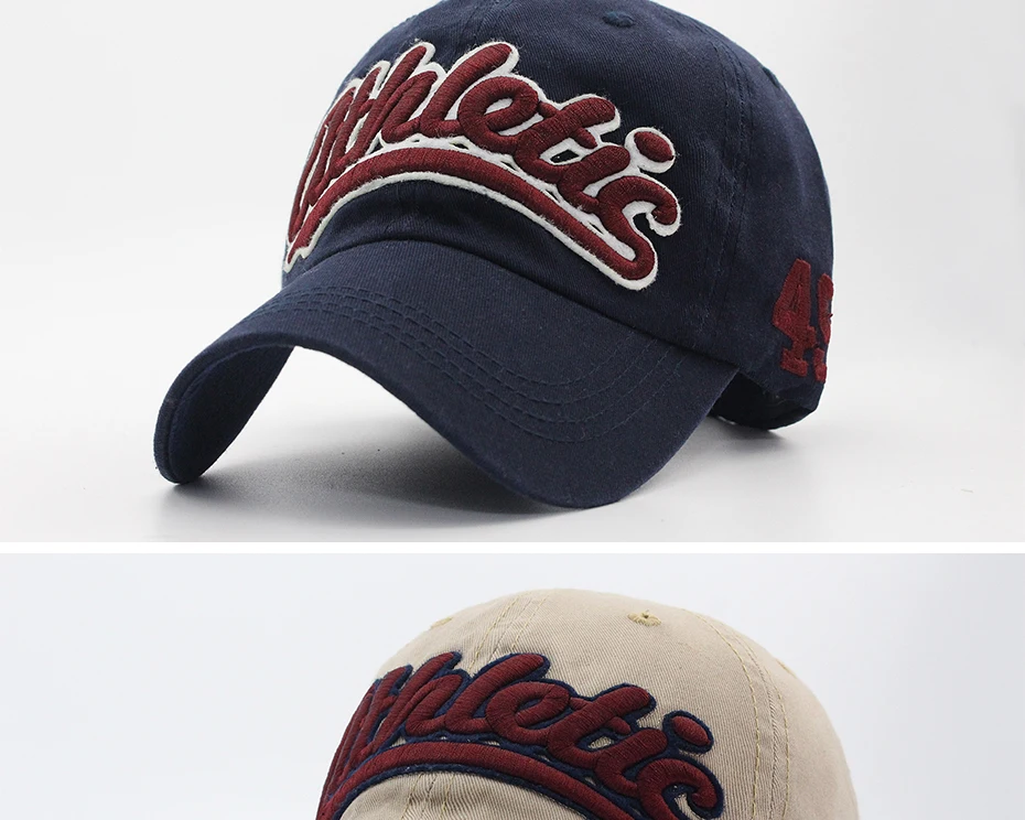 Große Brief Stickerei Baseball Kappe Männer Sommer Casual Frauen Mode Snapback Baumwolle Caps Visier Hip Hop Hut Herbst Einstellbar – Detail 6