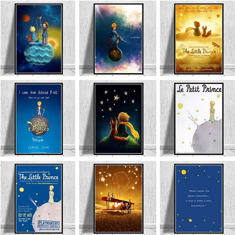 The Little Prince Movie Cute Posters and Prints Canvas Painting Wall Art Picture Vintage Decorative Kids Living Room Home Decor