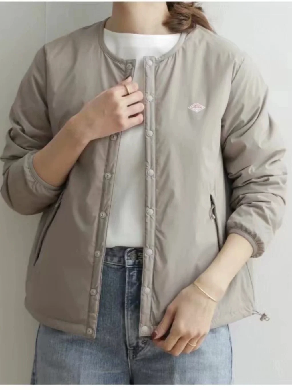 سترة قطنية خفيفة الوزن بياقة مستديرة، إصدار جديد لخريف وشتاء 2023، متعددة الاستخدامات وبسيطة بأسلوب الشارع، معطف قصير بأكمام ...