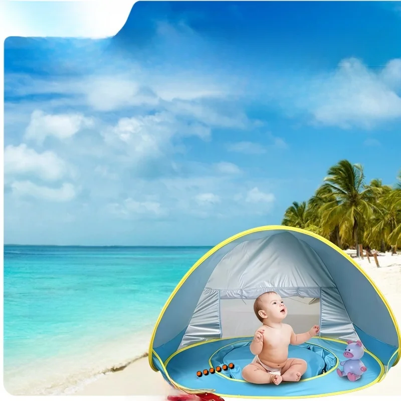 tenda-da-spiaggia-portatile-per-bambini-tenda-parasole-per-giochi-d'acqua-montaggio-rapido-divertimento-familiare-pavimento-in-tessuto-oxford-impermeabile