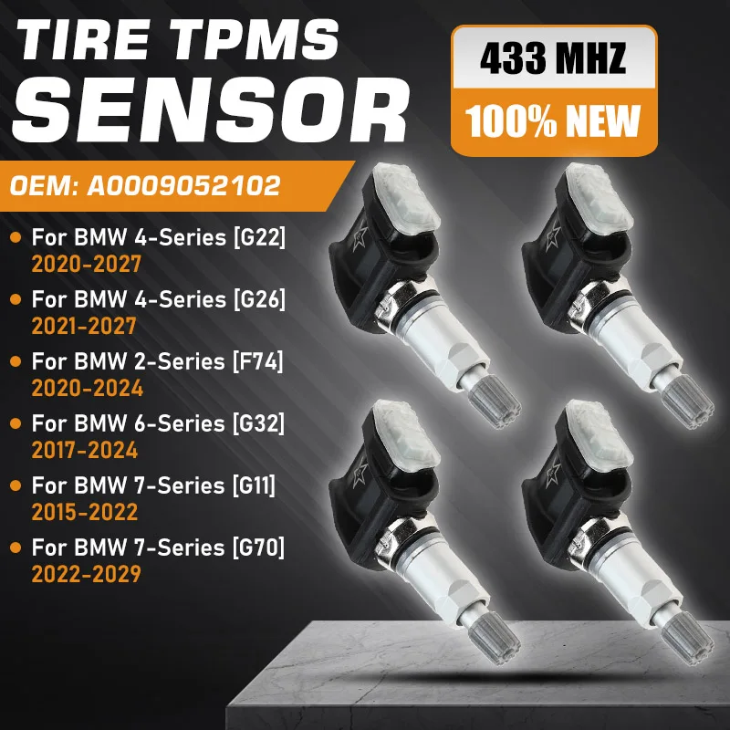 

Car Tire Pressure Sensor TPMS For BMW 7-Series G11 G70 2015-2029 BMW 6-Series G32 BMW 4-Series G22 G26 BMW 2-Series Gran Coupe