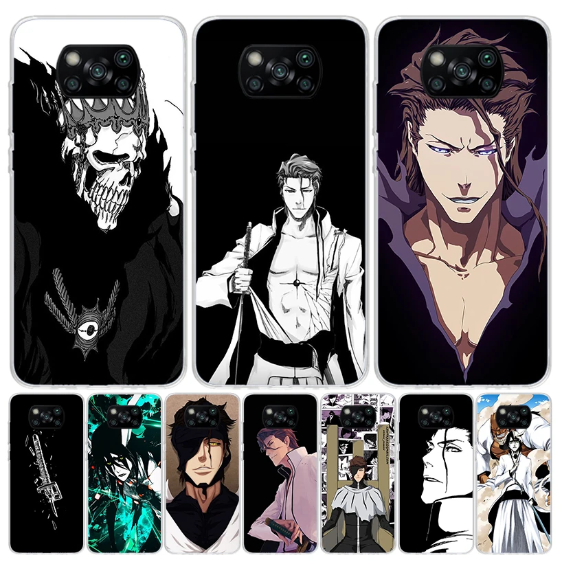 Funda de teléfono Bleach Aizen Sousuke para Xiaomi Redmi Note 10 9 9S 8 8T 7 5 Pro Mi 12T 11T 10T 9T 12 11 Lite A3 A2 Trend Fundas