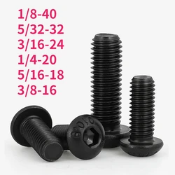 1/8-40 5/32-32 3/16-24 1/4-20 5/16-18 3/8-16 BSW 10.9 Grade Round Head Hex Hexagon Socket Screws Button Head Allen Bolts