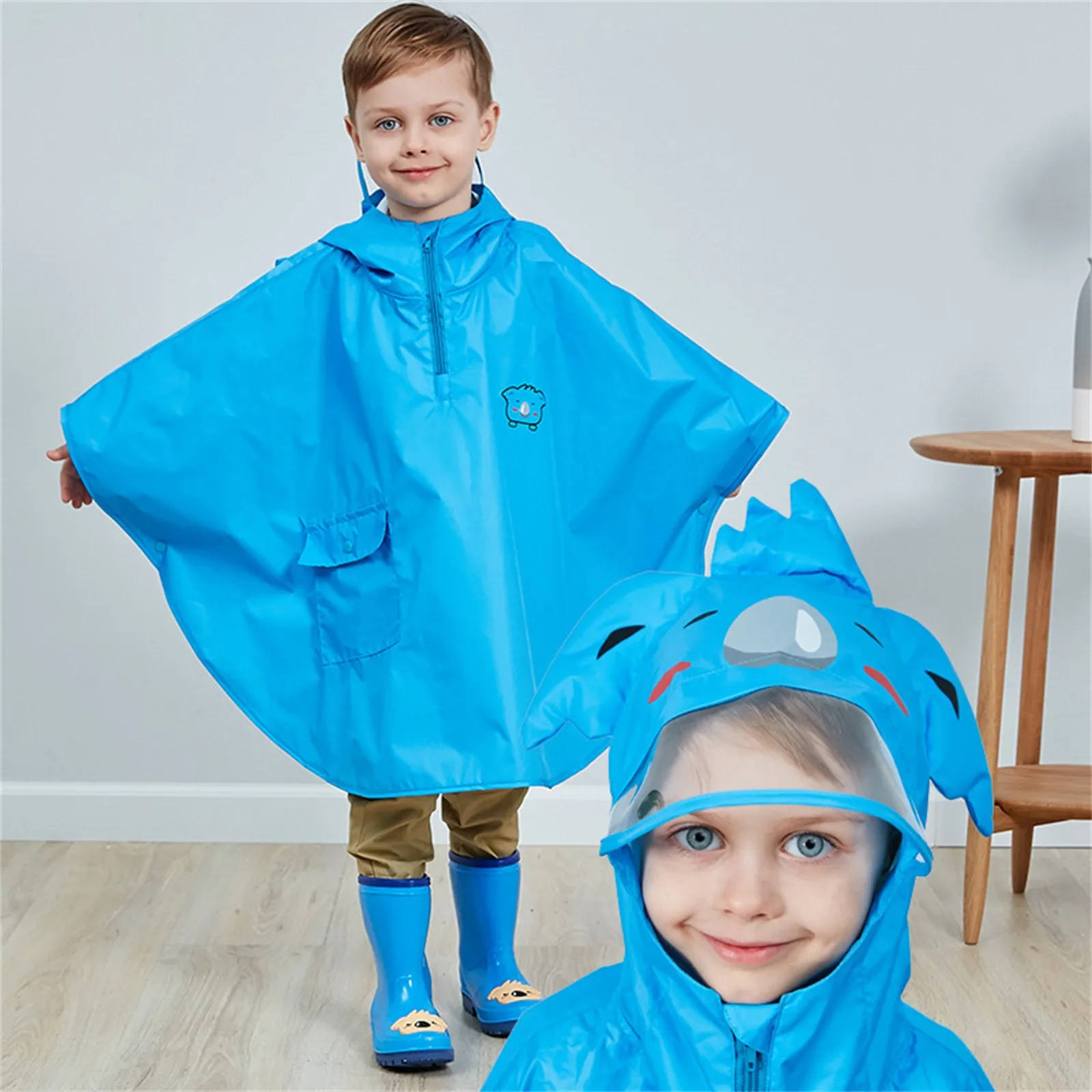 Toddler Rain Suit Baby Rain Suit Kids Rain Suits With Hood Coverall Girl Toddler Rain Coat Unlined Rain Slicker Pullover Girls