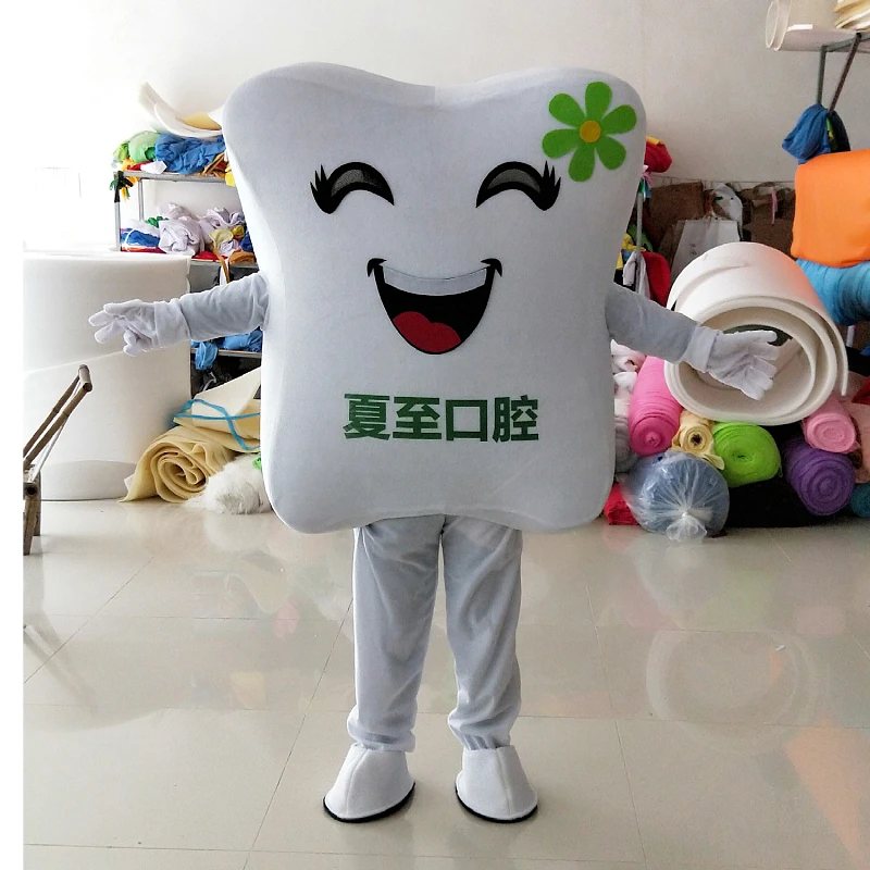 Tand mascotte kostuum tandarts tanden reclame rekwisieten tandheelkundige zorg cosplay pakken voor gezondheidsonderwijs rollenspel feest Halloween