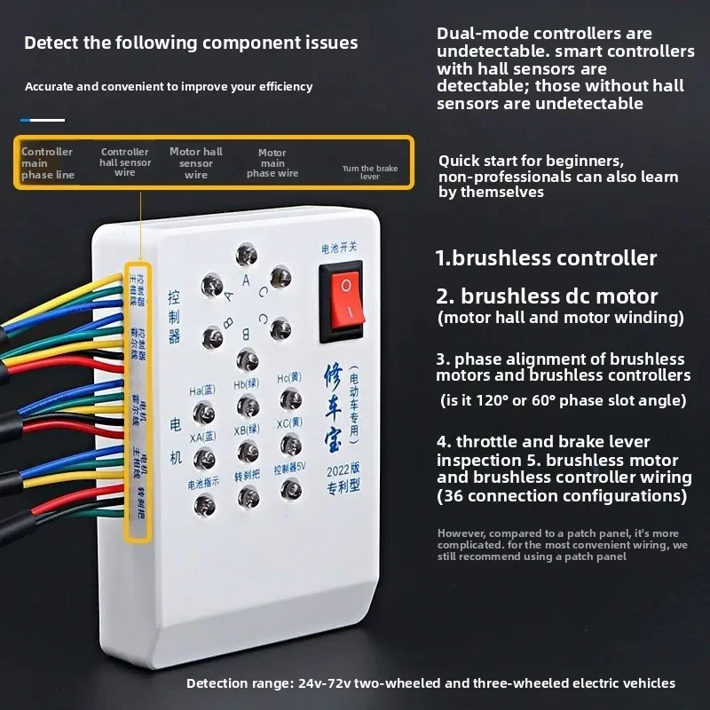 For Electric Vehicle Repair Tool Universal Maintenance Detector Battery Car Controller Motor Hall Sensor Tester 2025 New