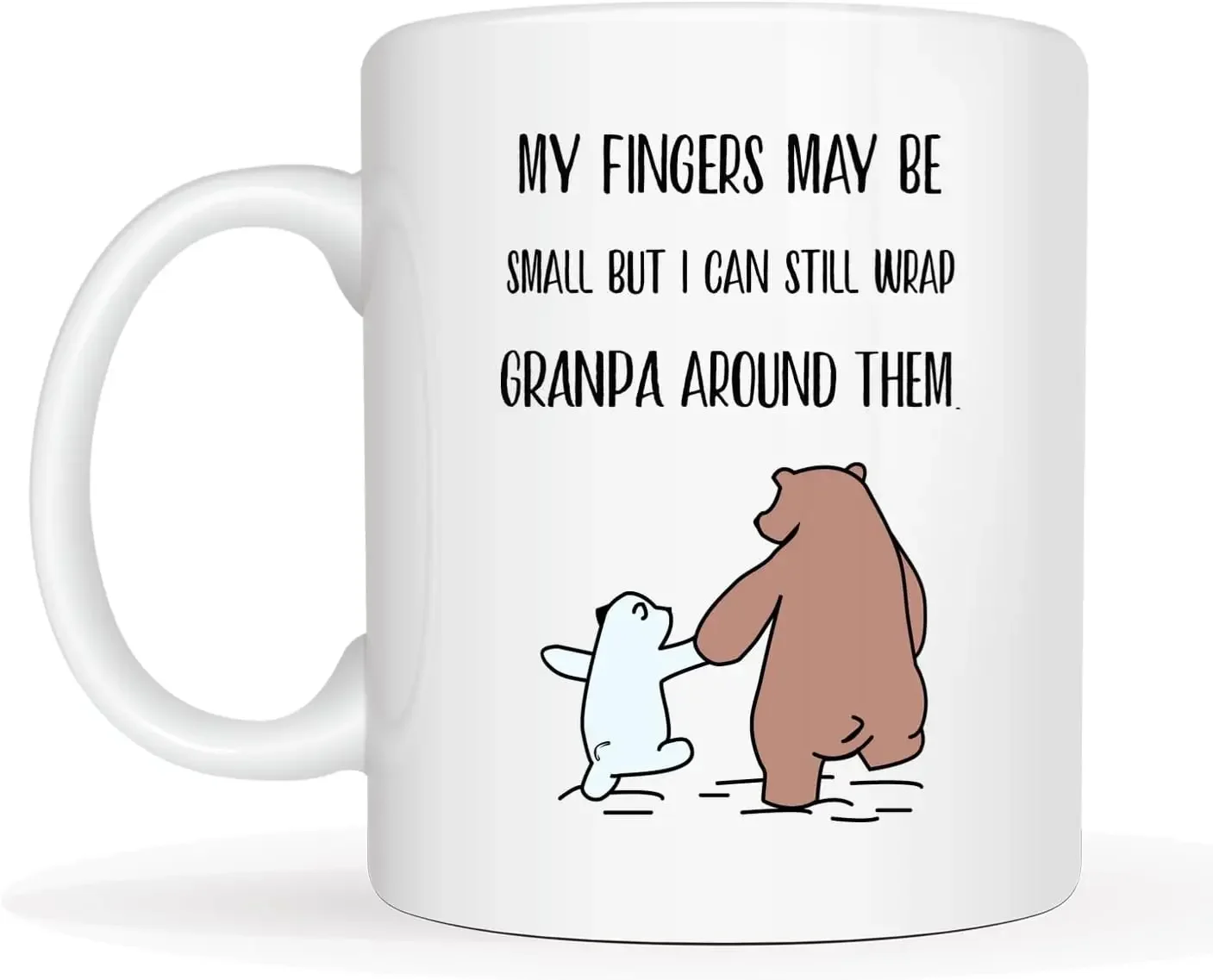 Funny Father's Day Grandpa Coffee Cup Christmas Gift, Ceramic Mug White 320ML Office Tea Cup