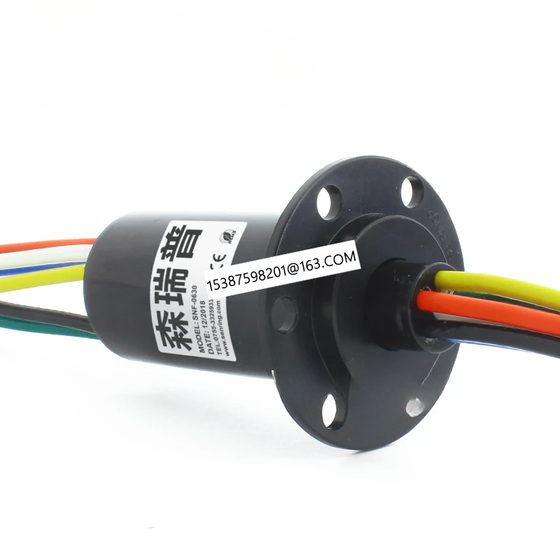 Hoge Stroom En High-Power Cap Type Glijring Met Een Buitendiameter Van 30Mm, 6-Way 30a Elektrische Roterende Verbinding