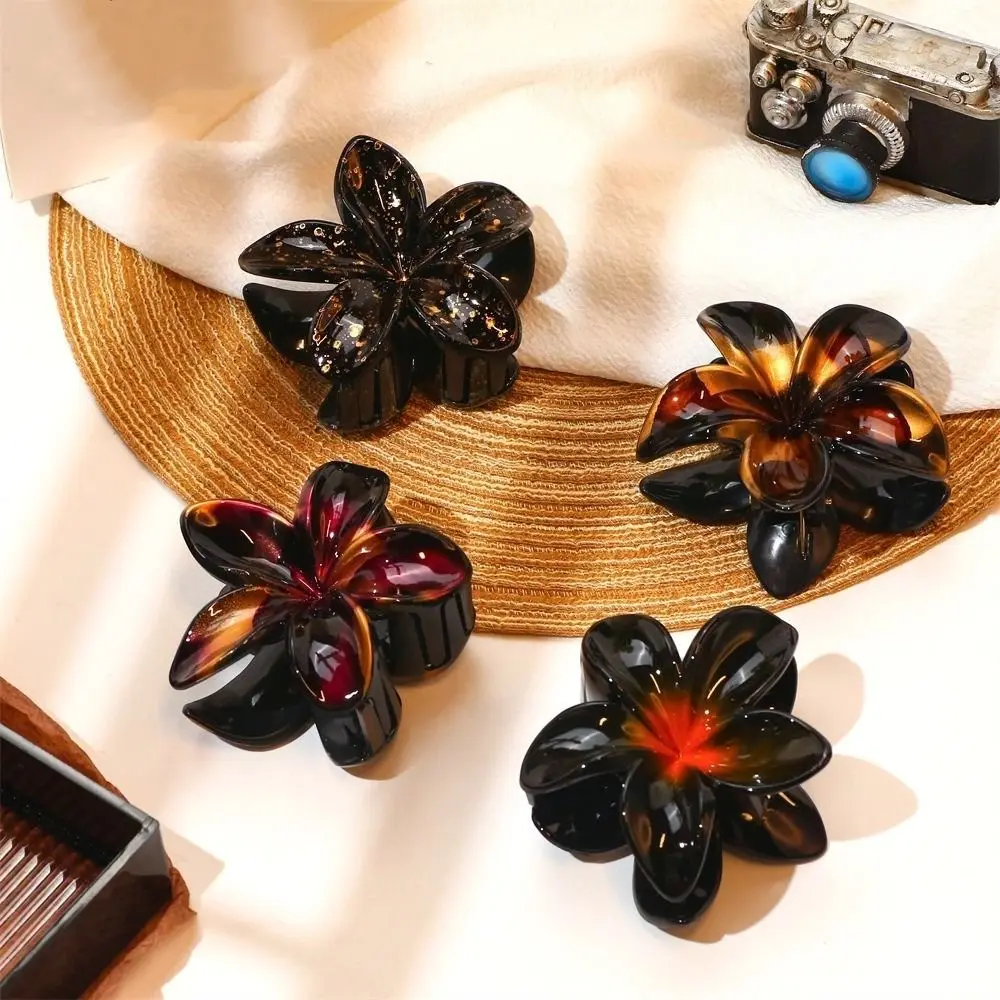 Flower Shaped Hair Claws New Large Size Light Weight Shark Clip Headwear Egg Flower Hair Clips Vacation