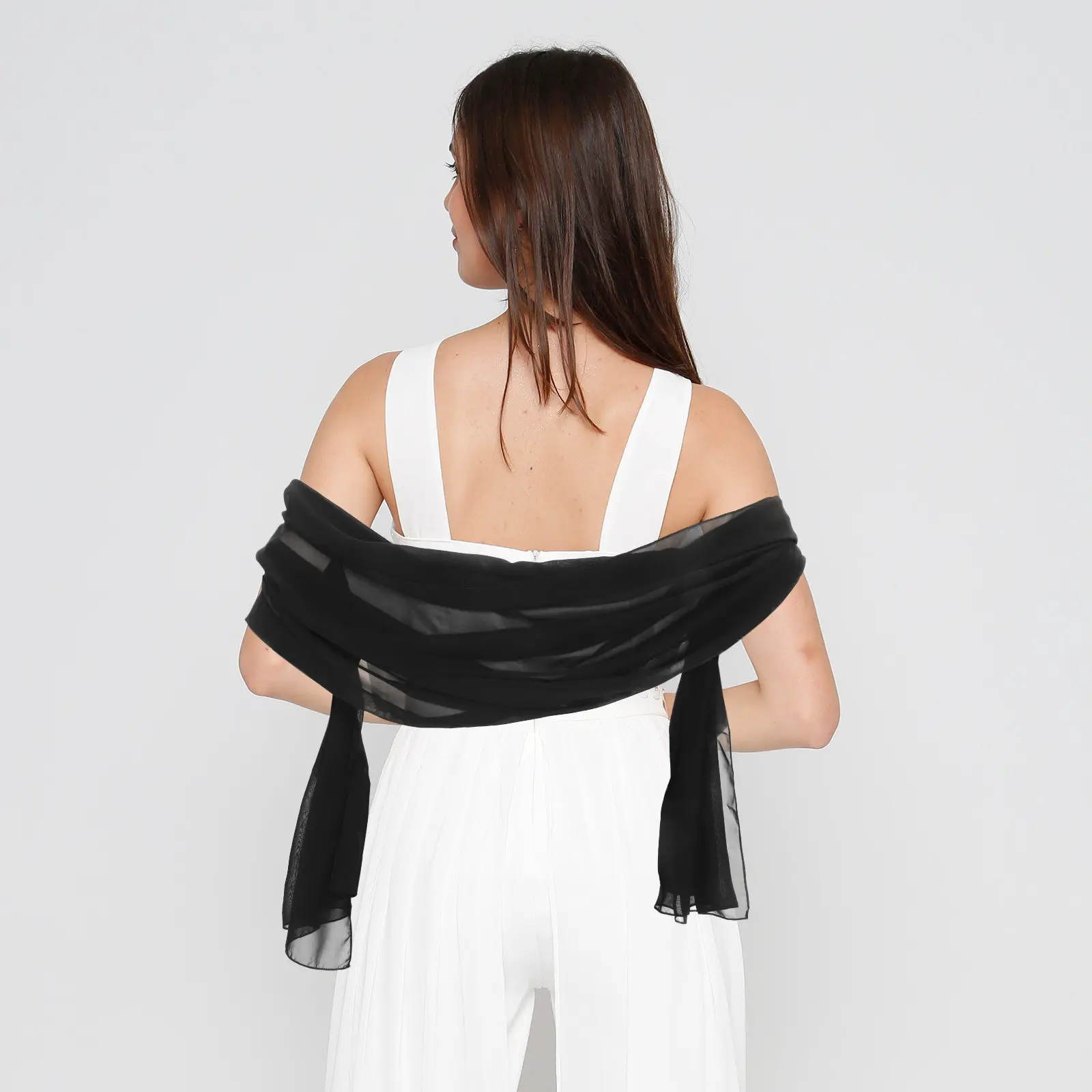 Chiffon Scarfs Shawls Bridesmaid Stole Evening for Women Dress Wrap Bridal Accessory view 6