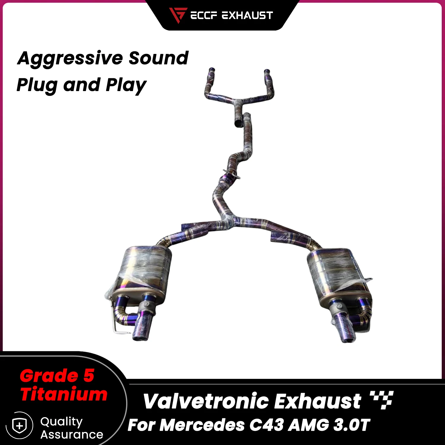 

Sporty OEM Valve TItanium Catback Exhaust for Mercedes C43 AMG 3.0T Freely Adjustable Sound Control Easy Installation