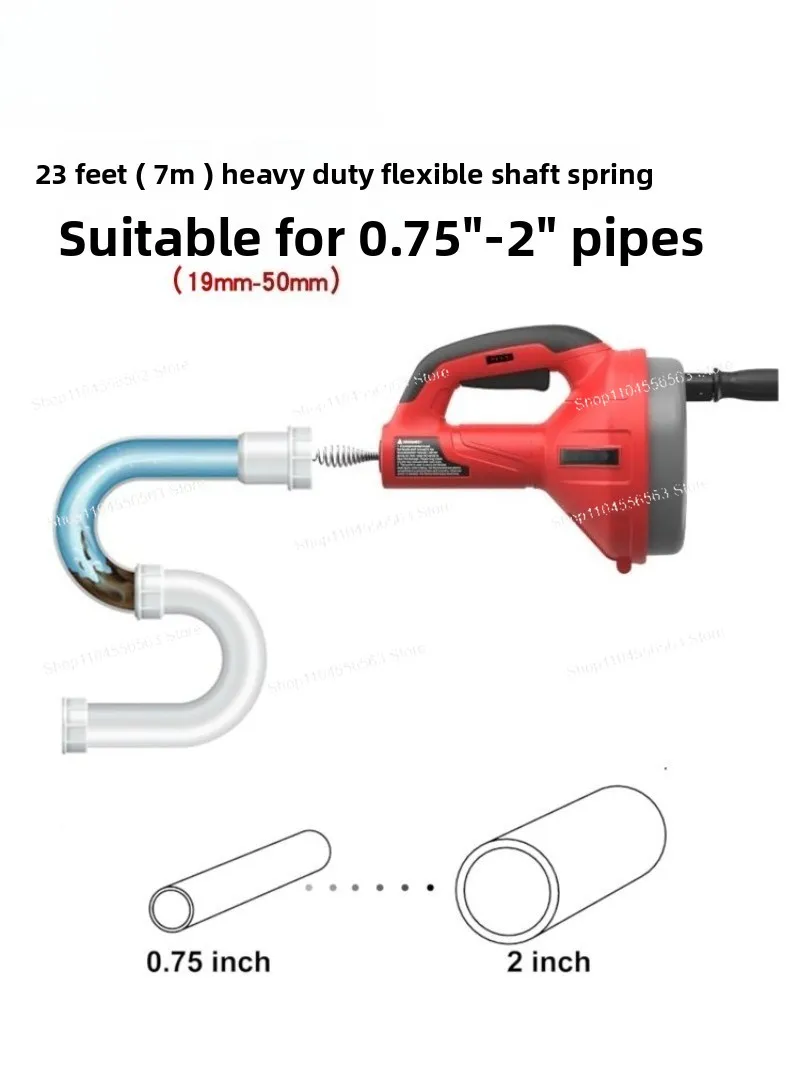 Manual, Household Pipe Dredger, Kitchen Toilet Toilet Channel Universal Spring Tool Drain Dredging Artifact