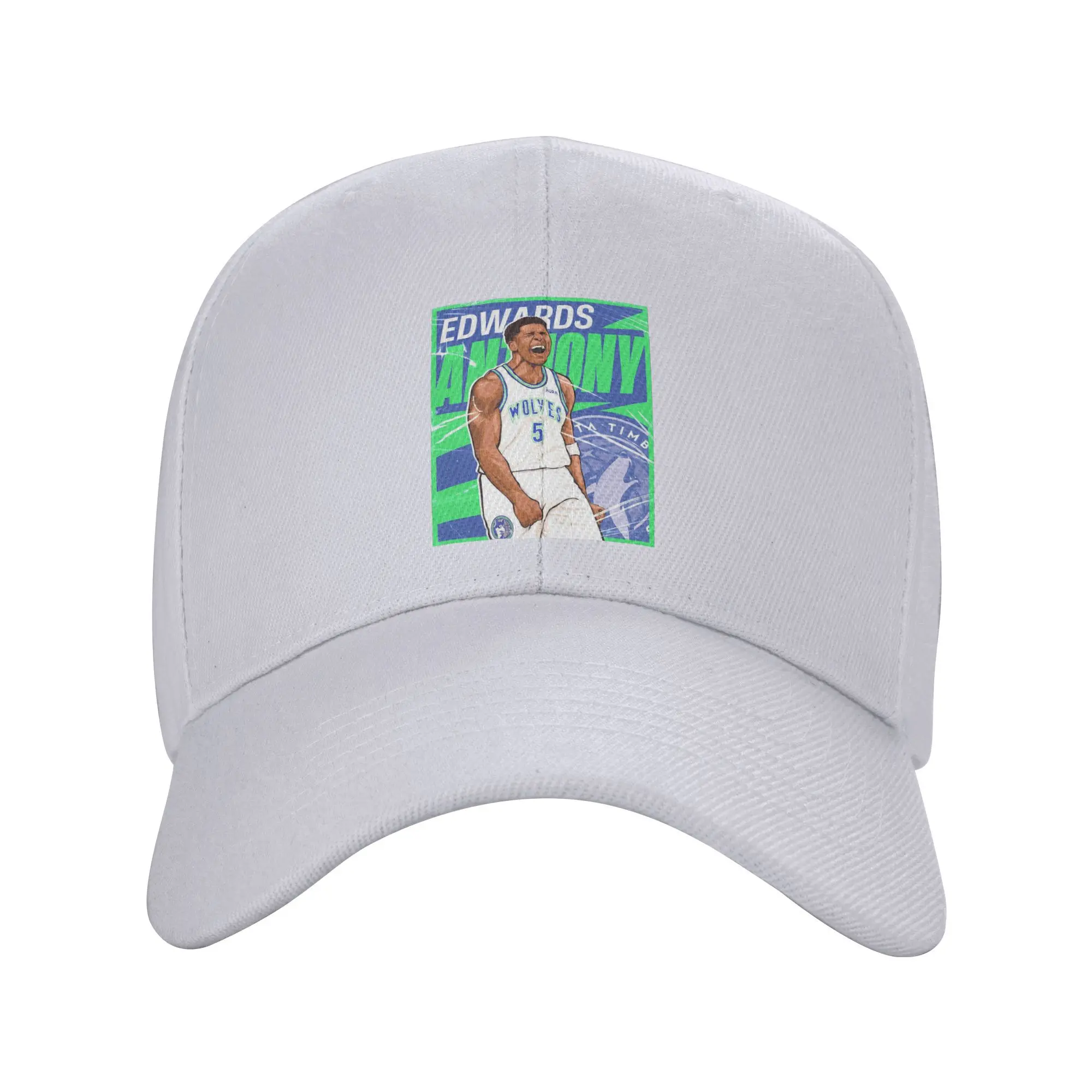 أنتوني إدواردز تمبروولفز التوضيح الفني قبعات البيسبول Snapback قبعات البيسبول تنفس عادية Casquette للجنسين