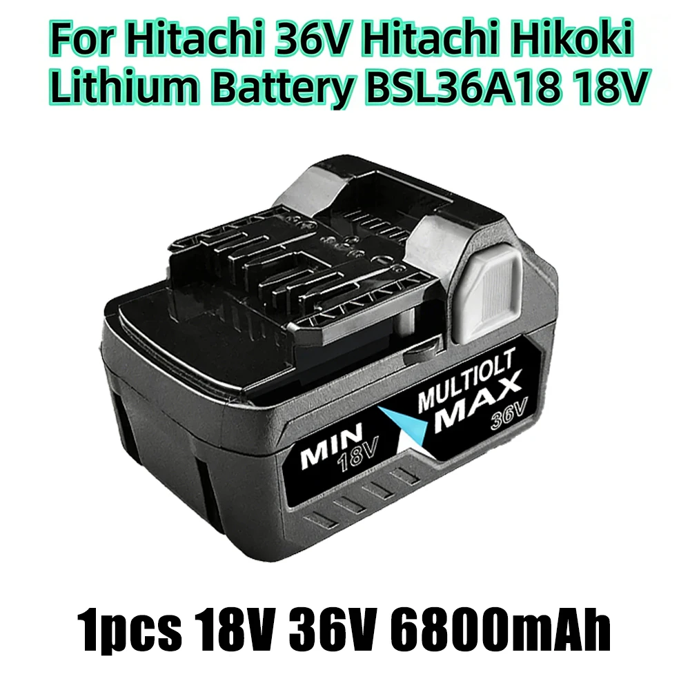 

For HiKOKI/Hitachi 36V Power Tool Li-ion Battery 6800mAh Durable Fit BSL1830 BSL1850 BCL1815 EBM1830 330139