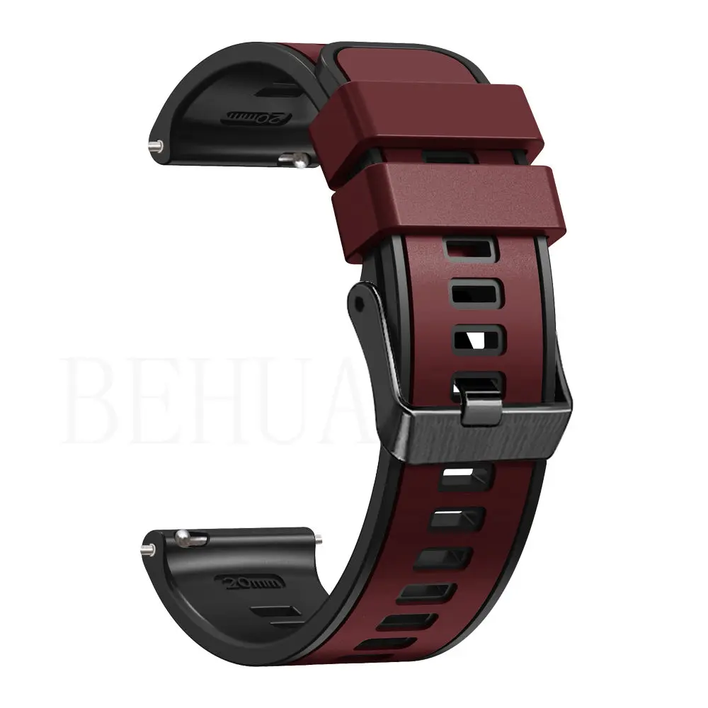 20mm Soft Silicone For Huami Amazfit GTS 2 3 4 Mini WatchBand For For Haylou RS4 Plus / LS02 Strap Bracelet WristStrap Wristband