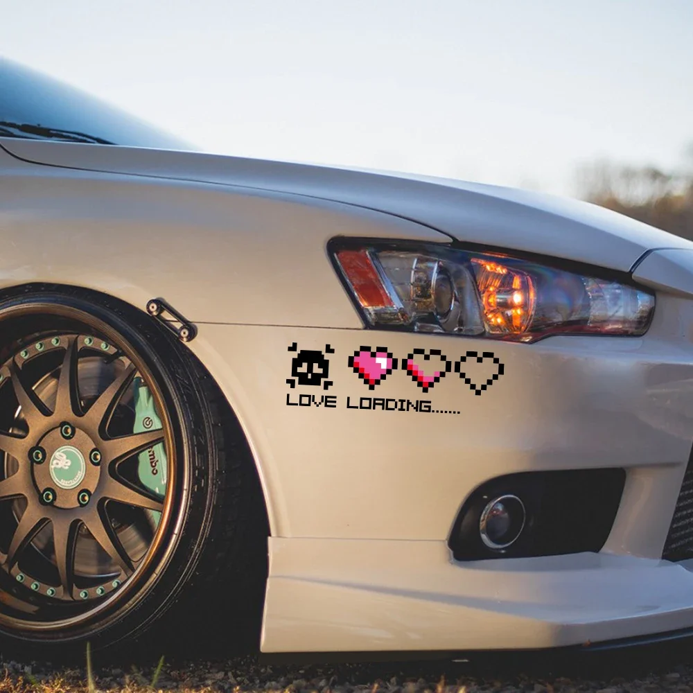 Car Sticker Love Loading Window Windshield Skull Heart Vinyl Decals Motorcycle Waterproof Vinyl Sticker Decoration Accessories