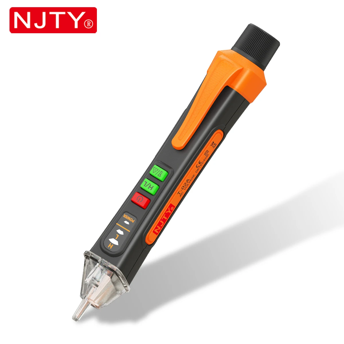 NJTY T02A T02B Non-Contact Voltage Detector AC 12-1000V Live/Neutral Wire Tester Identifier Breakpoint Finder  DIY Tools