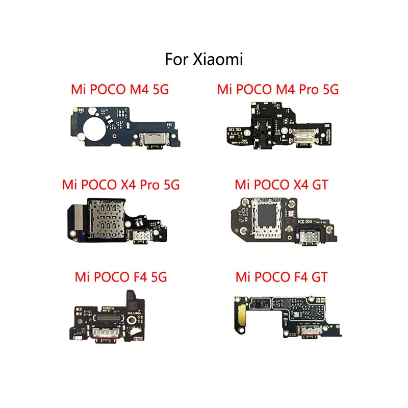 USB Charging Dock Port Socket Jack Connector Charge Board Flex Cable For Xiaomi Mi POCO M4 Pro 4G X4 GT F4