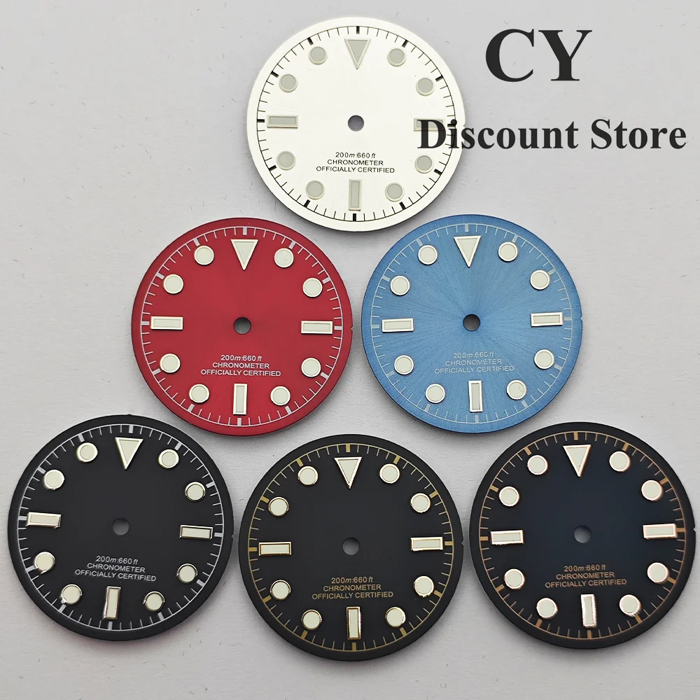 RICHUS 28.5mm Luminous Watch Dial for NH35 NH36 ETA2824 Miyota82-DG Movement Waterproof Mod Parts with Luminous Markers 200m