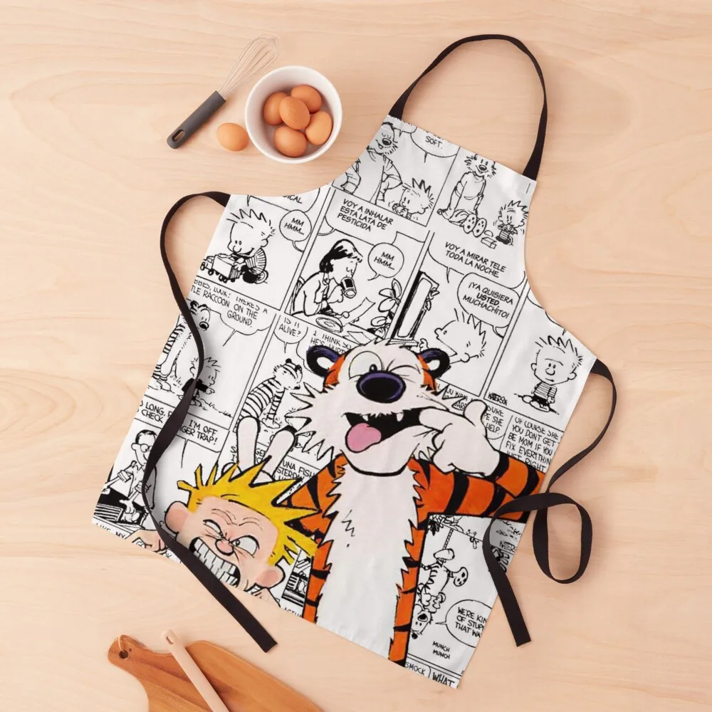 

CalvinHobees Comics Apron Customizable Woman Kitchen Items For Home Kitchen Items For Cosmetologist Apron