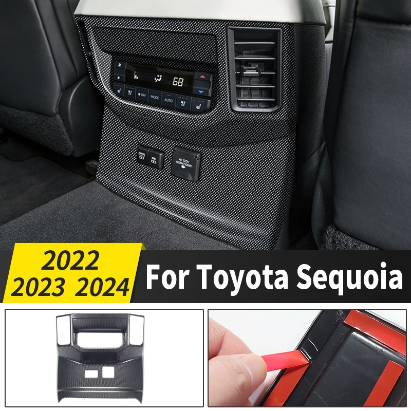 For 22-2024 Toyota Sequoia air conditioning ventilation panel modification armrest box protective cover modification accessories