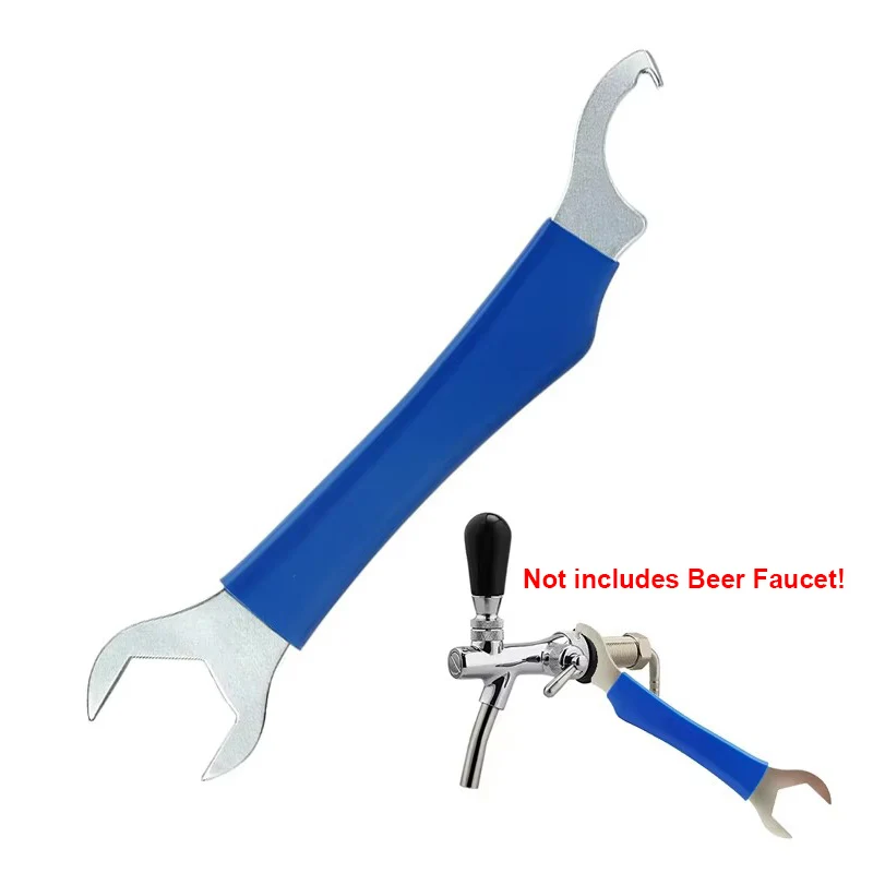 2-in-1 bierkraan moersleutel, zware bierkraan sleutel, gereedschap voor tapkraan, thuisbrouwerij, bar, biertoren