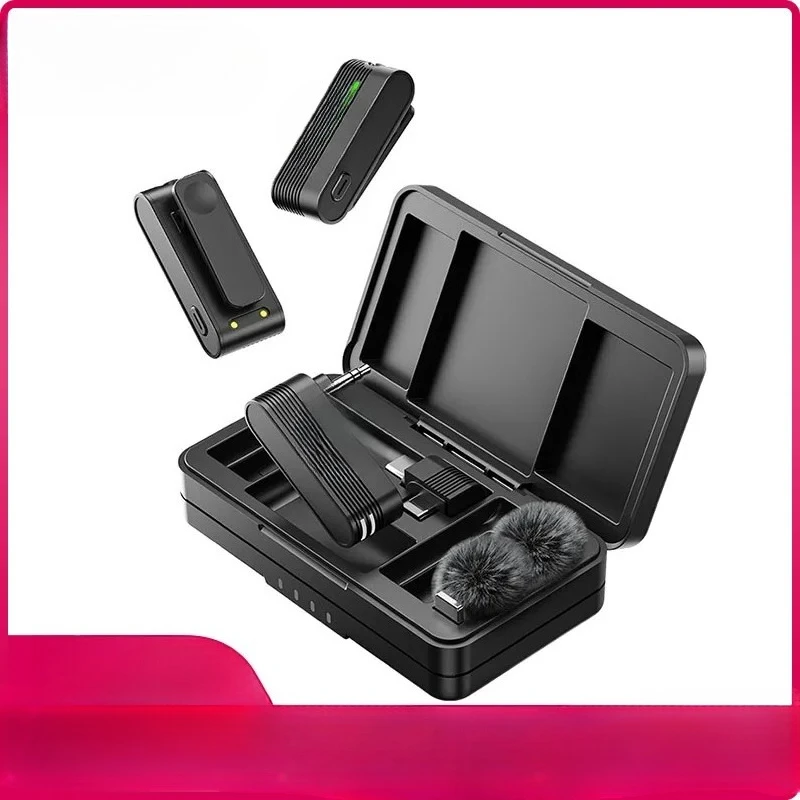 A100 Wireless Microphone Lavalier MIC for iPhone 16 15 Pro（Max） Camera Sound Recording Real-time Monitoring  J12 Upgrade