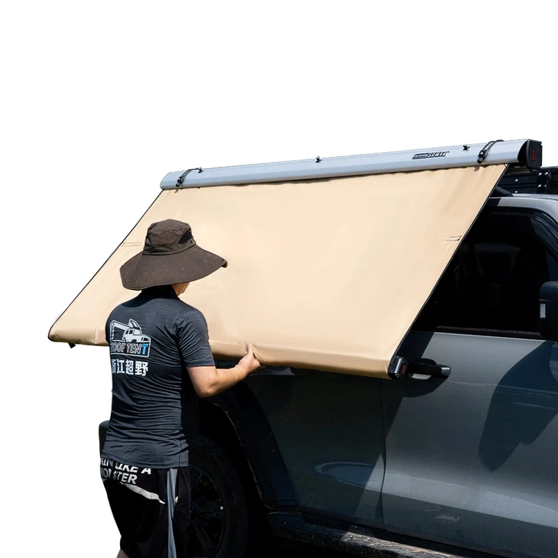

WJW DZ LW Advanced 600d Oxford Suv Top Roof Tent Flat Waterproof Travelling Outdoor Retractable Camping Car Roof Side Awning