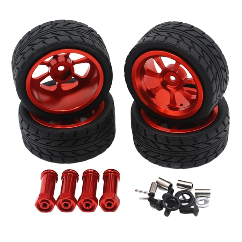 65Mm Alloy Wheel Tire Tyre With Lengthened 12Mm Combiner For Wltoys 144001 A959 A949 A969 A959B RC Car Parts