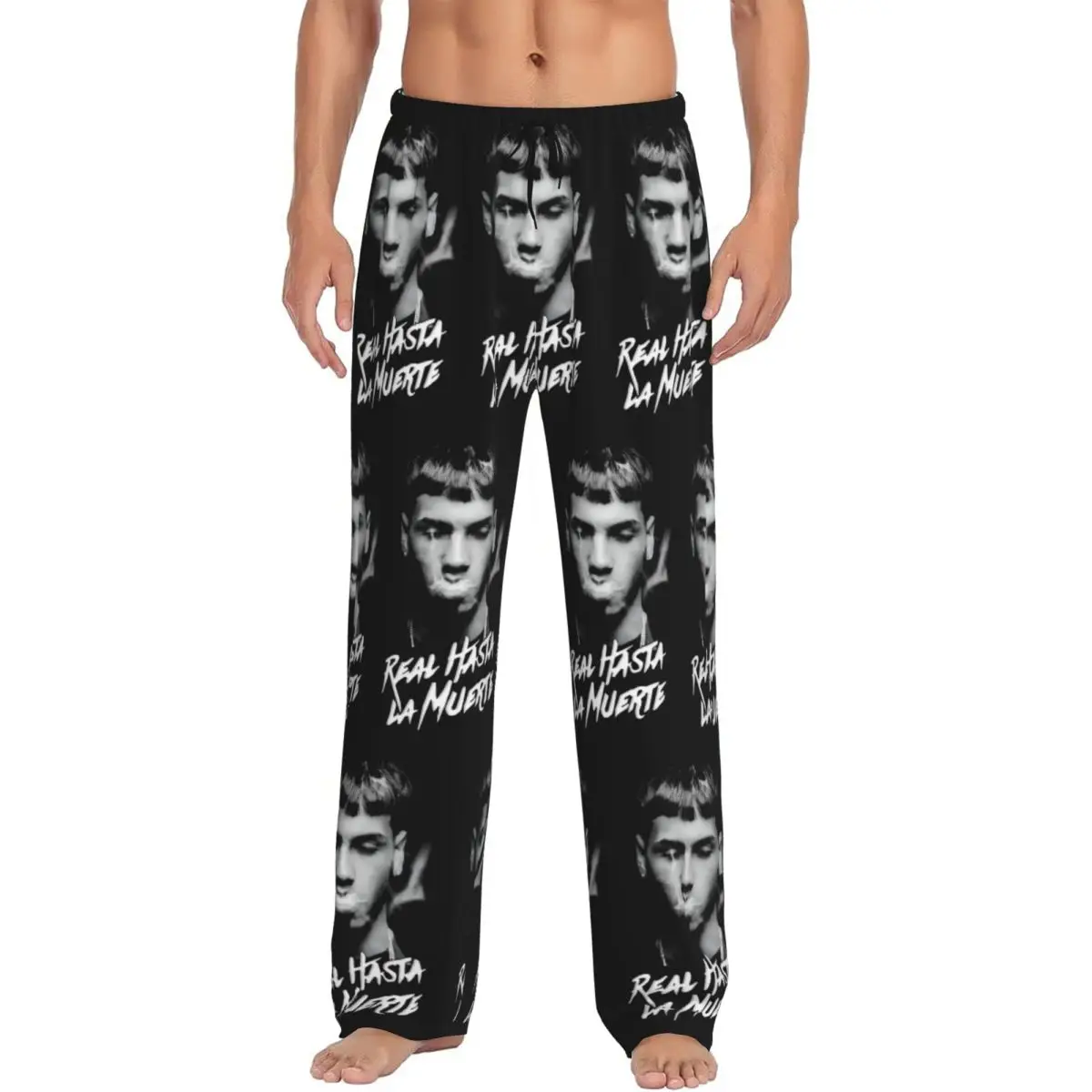 

Custom Men Anuel AA Pajama Pants Printed Rapper And Singer Sleep Sleepwear Bottoms with Pockets