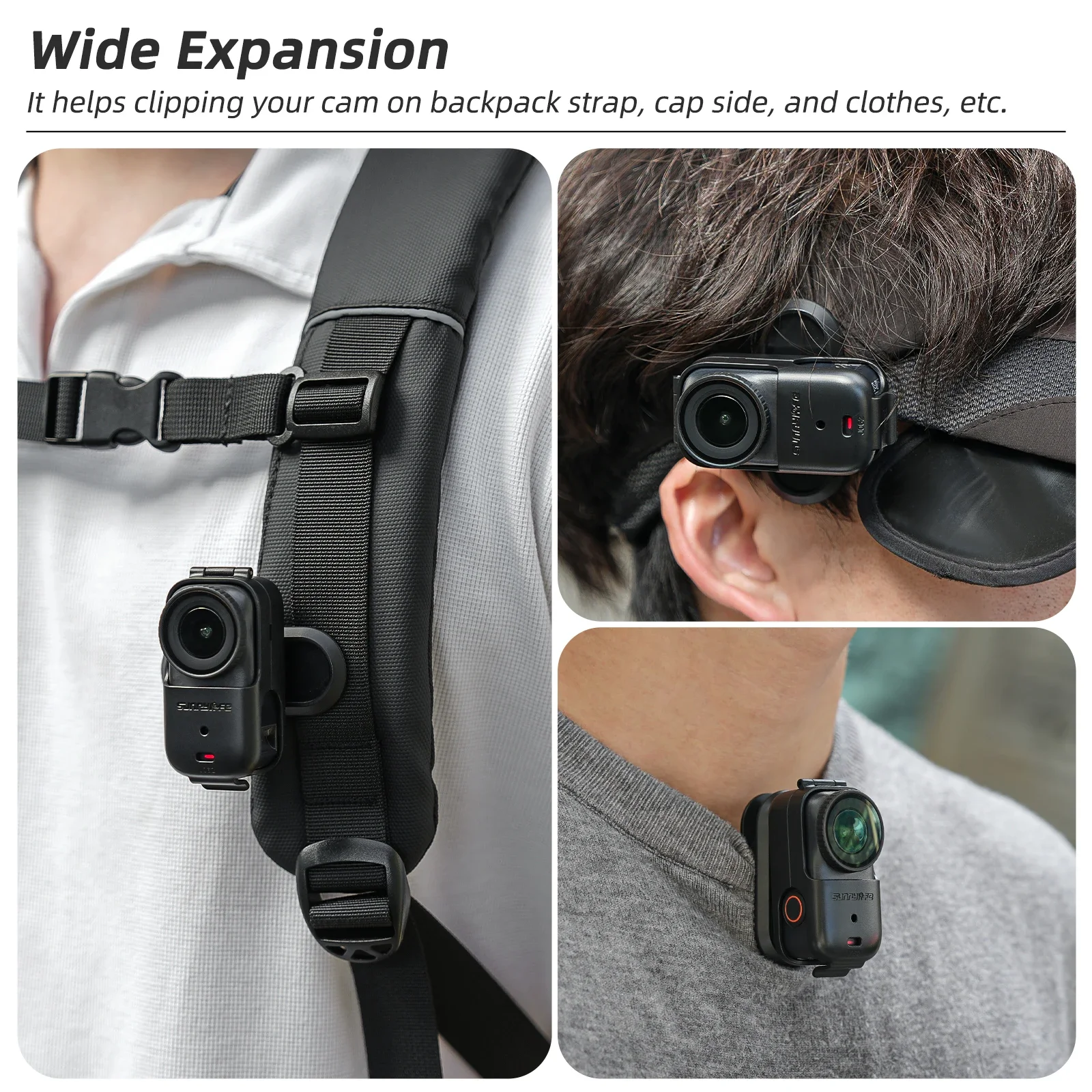 

Vlog/Biking Accessories Base 360° Adjustable Rotation Horizontal-Vertical Backpack Clip For DJI OSMO Nano Camera