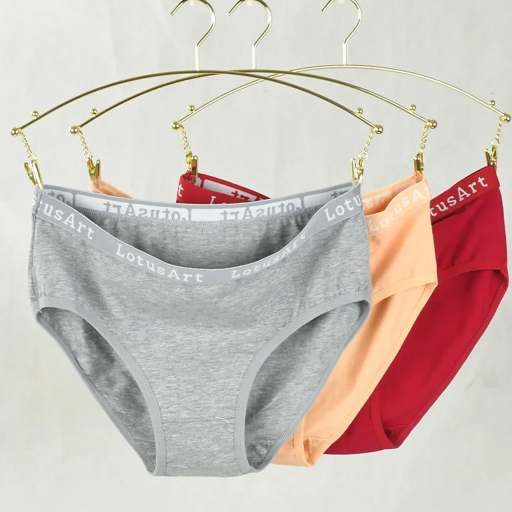 

Women Panties Lady Plus Size Underwear Female Lingerie Shorts Cotton High Waist Briefs Breathable Solid Color Panties For Women