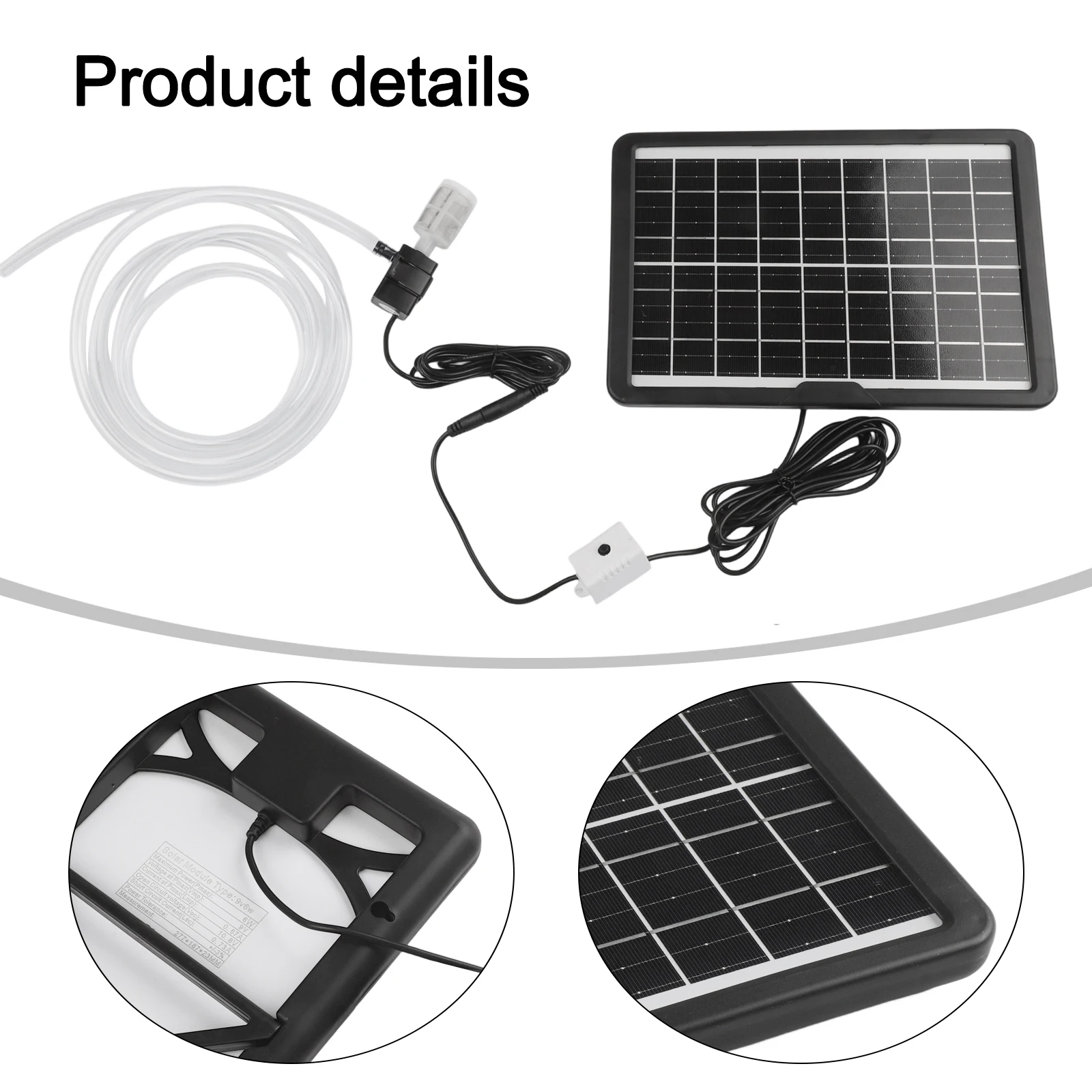 Aquarium Pump Solar Panel Outdoor Use 8mm Inner Diameter Efficient Aquarium Water Pump Operational Without Electricity