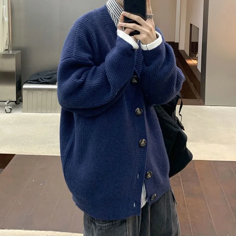 Suéter Cárdigan Estilo perezoso Chaqueta casual Suelta Tendencia Ropa exterior versátil y personalizada