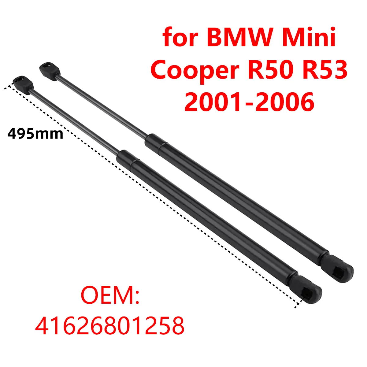 Car Rear Trunk Tailgate Boot Gas Strut Damper Shocks Lift Support Rod Bars 41626801258 for BMW Mini Cooper R50 R53 2001-2006