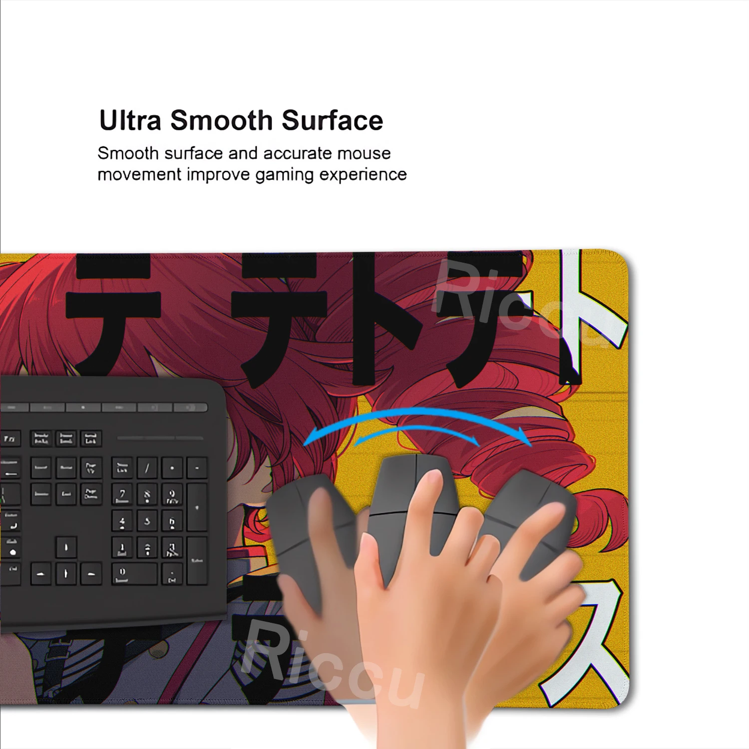 Kawaii Anime Girl Gaming Mouse Pad K-Kasane Teto Pattern Extended LockEdge Mousepad XXL Computer Keyboard Rubber Non-slip Carpet 5