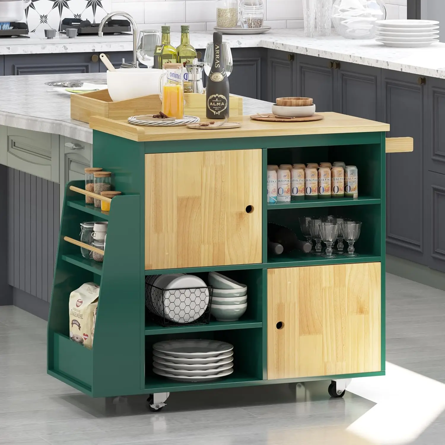 Thumbnail 2 - #2 Trending Kitchen Island Carts Right Now