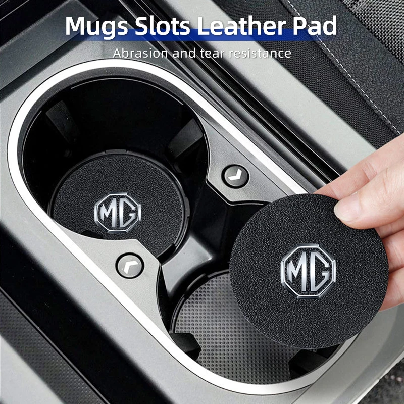 

For MG 6 3 5 7 TF ZR ZS HS GS GT Hector RX5 Carbon Car Coaster Non-Slip Drinking Cup Mat
