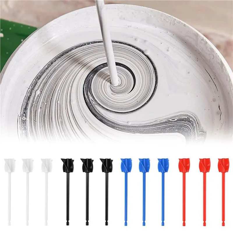 ABAH-Насадка для эпоксидного смесителя для дрели, набор из 120 предметов — спиральные лопасти, насадка для мешалки для краски, 6,5 дюйма