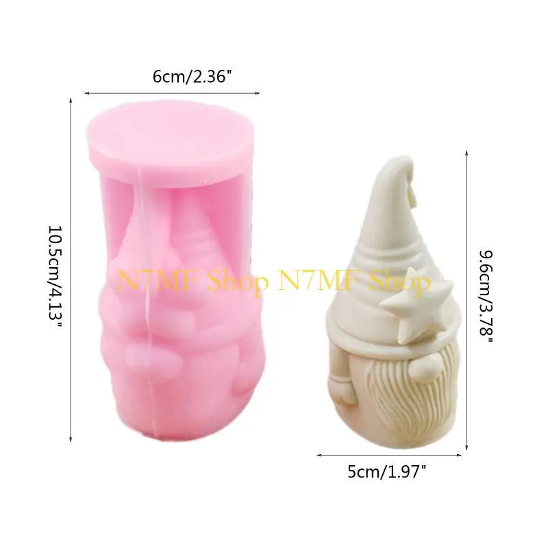 N7MF Star Gnome راتنج القالب السيليكون أرنب جنوم شمعة القالب 3D قزم القزم عيد الفصح النجوم يدويا لصنع الديكور ديي