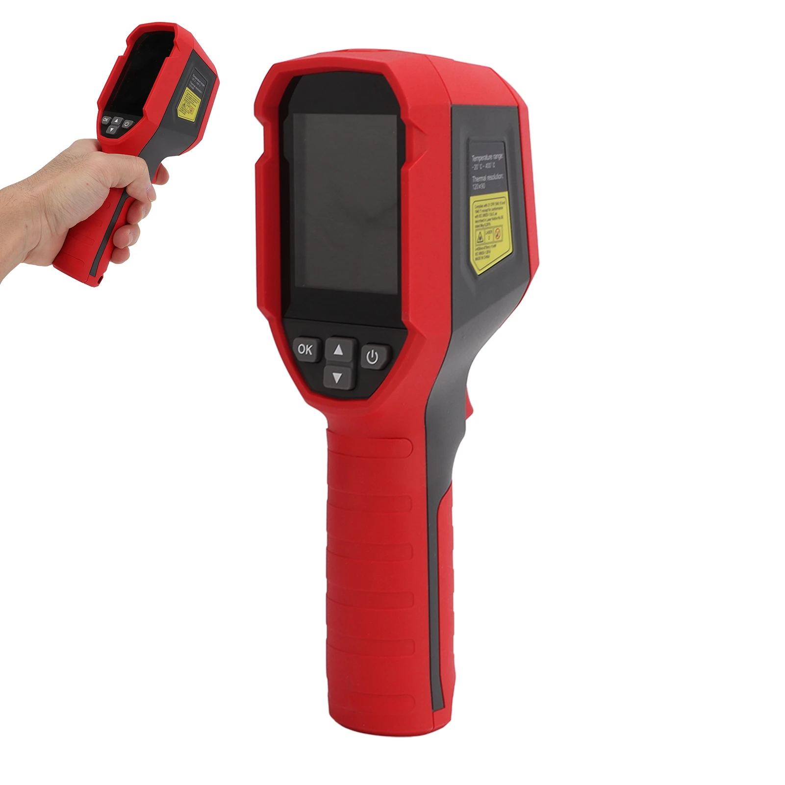 التصوير الحراري 2.44 بوصة شاشة متعددة الوظائف الأشعة تحت الحمراء التصوير الحراري يده 120x90 IR القرار المحمولة للزراعة