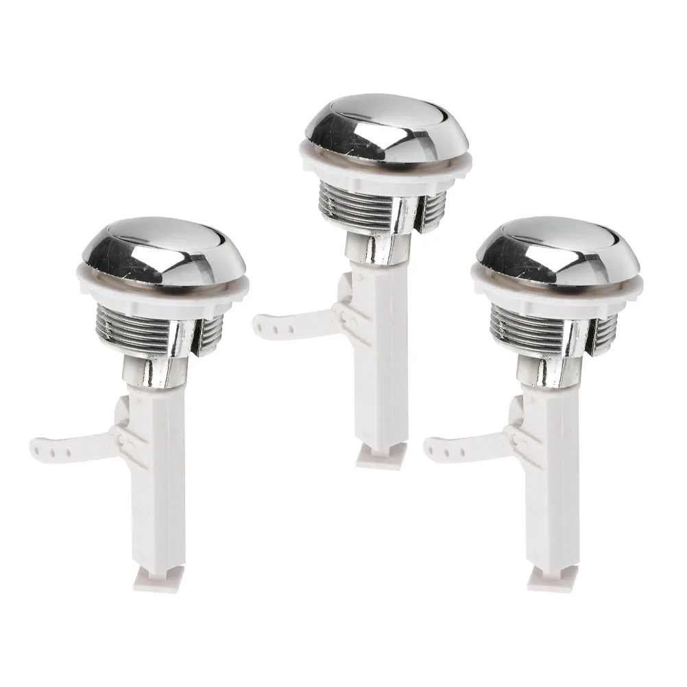 

3Pcs Sturdy Toilet Water Tank Push Buttons Easy Press Operate Suitable Family Hotel Use Replacement Accessories