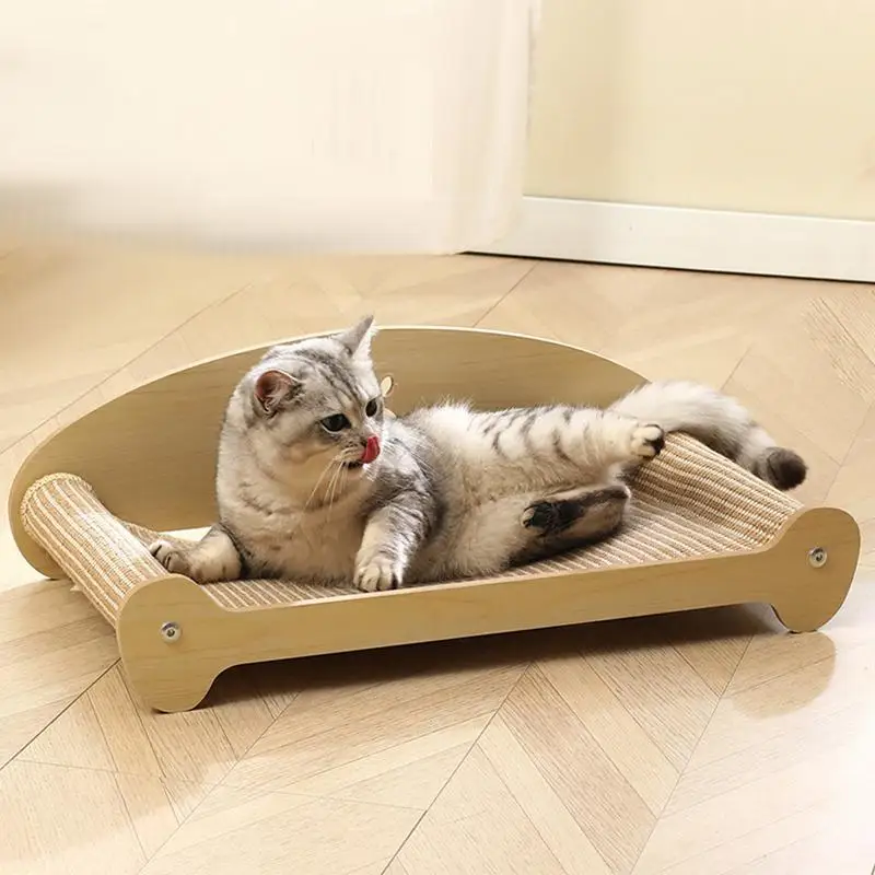 Cat Scratcher Bed Cat Scratching Pads Beds Anti-Slip Long Lasting Nartural Sisal Cat Scratcher Pad For Grinding Claw Protect